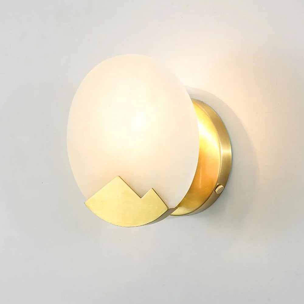 Wall Sconce | Brass & Alabaster | Soft Ambient Glow