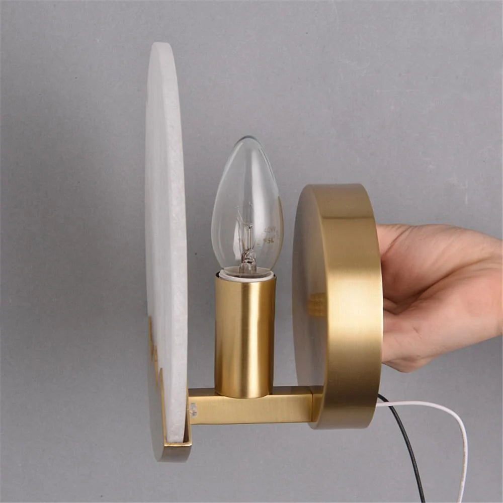 Wall Sconce | Brass & Alabaster | Soft Ambient Glow