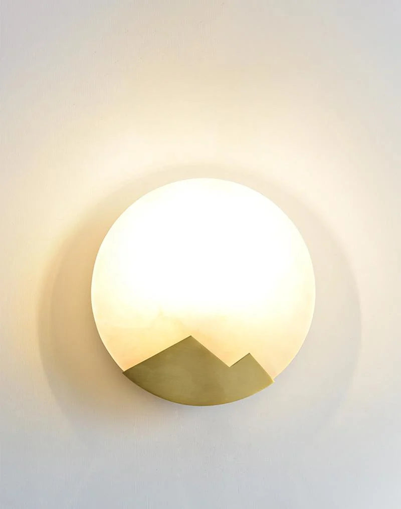 Wall Sconce | Brass & Alabaster | Soft Ambient Glow