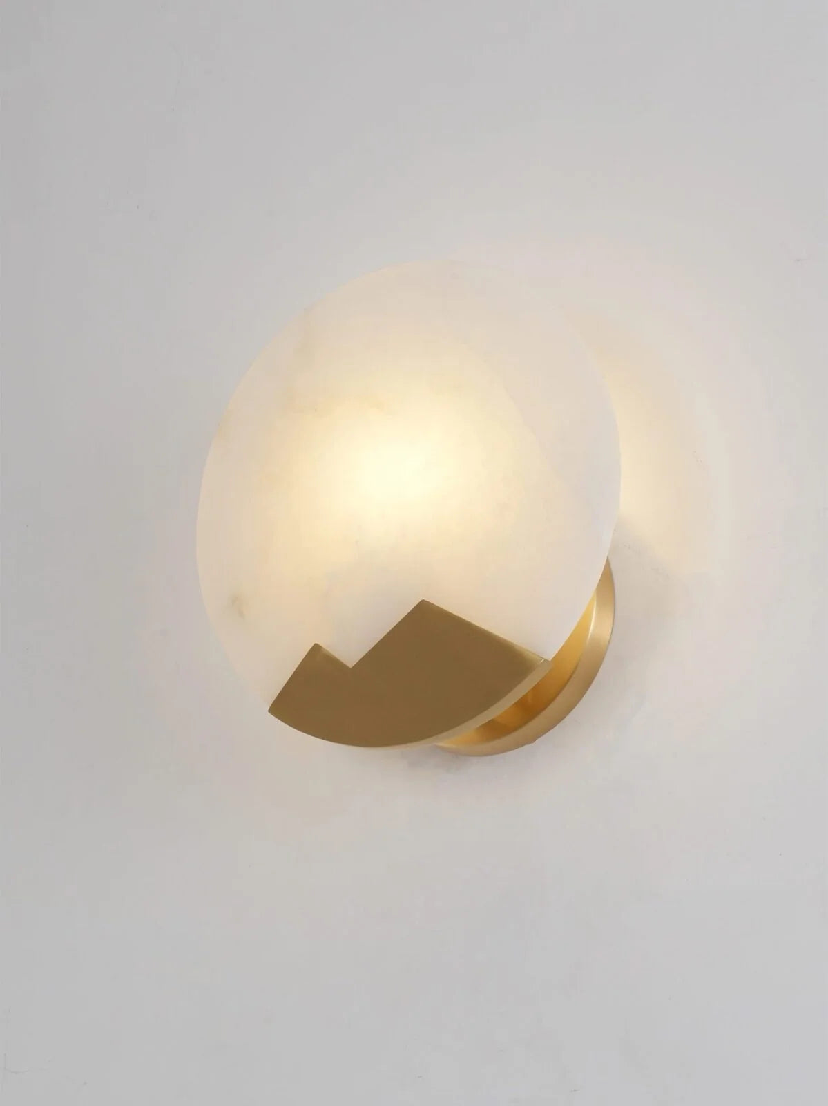 Wall Sconce | Brass & Alabaster | Soft Ambient Glow