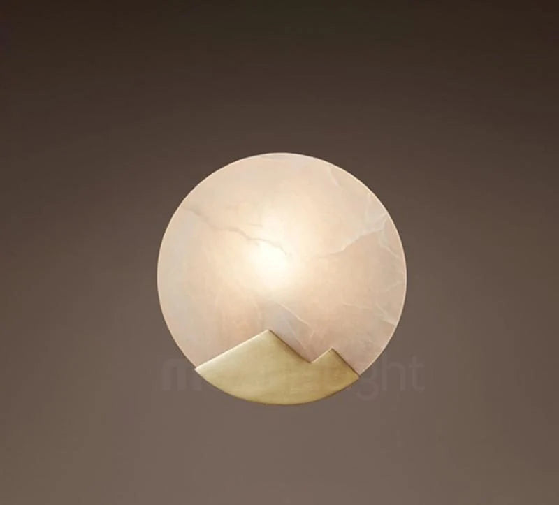 Wall Sconce | Brass & Alabaster | Soft Ambient Glow