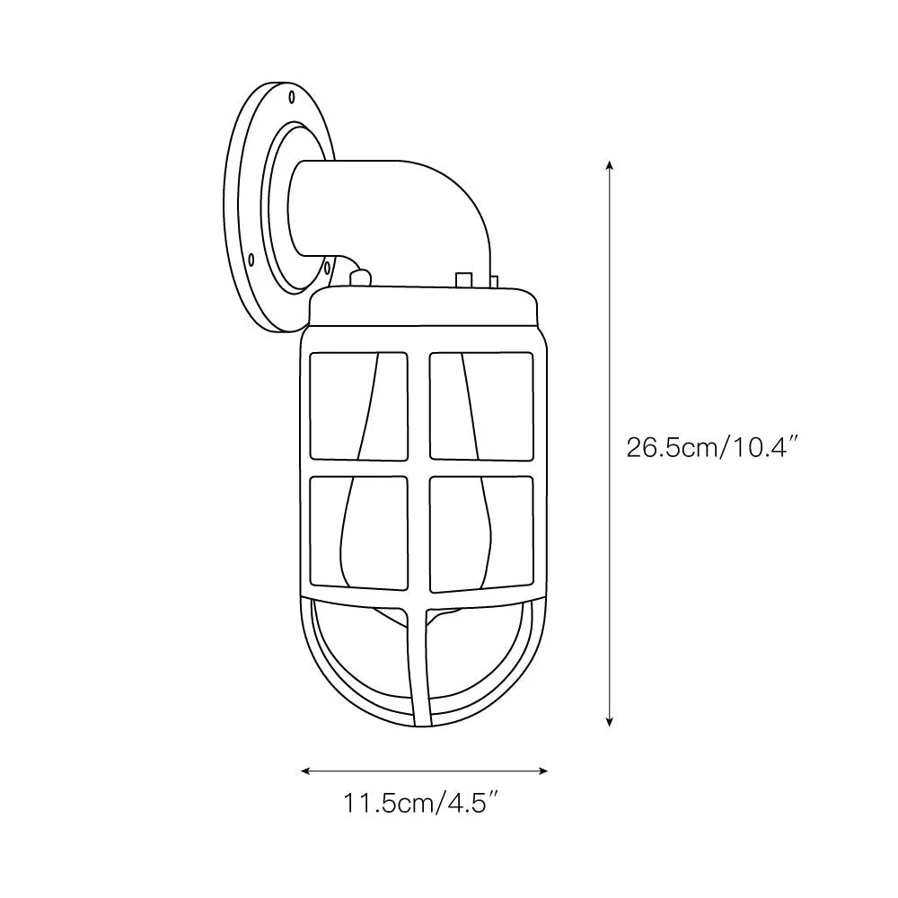 Wall Sconce | Brass & Clear Glass | Indoor & Covered Outdoor Use