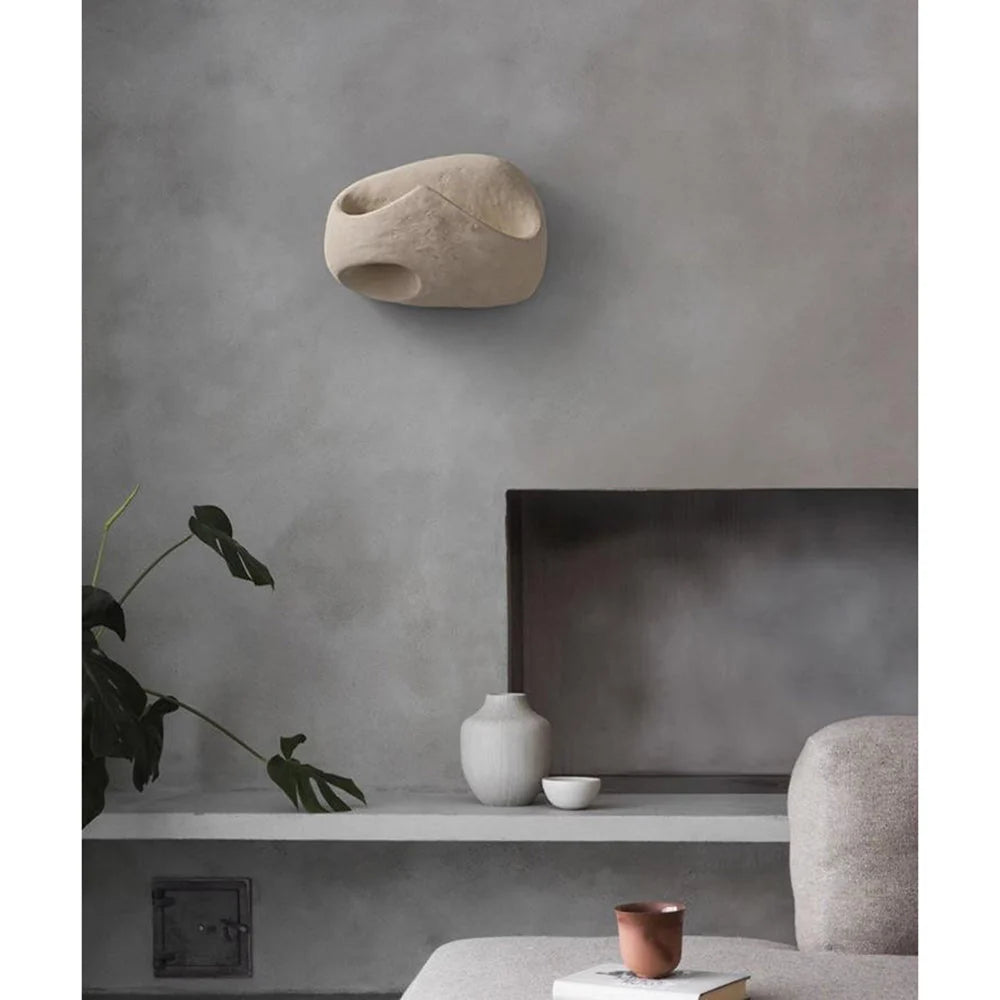 Wall Sconce | Cement Hollow Sculptural & E14 Socket | Multiple Sizes