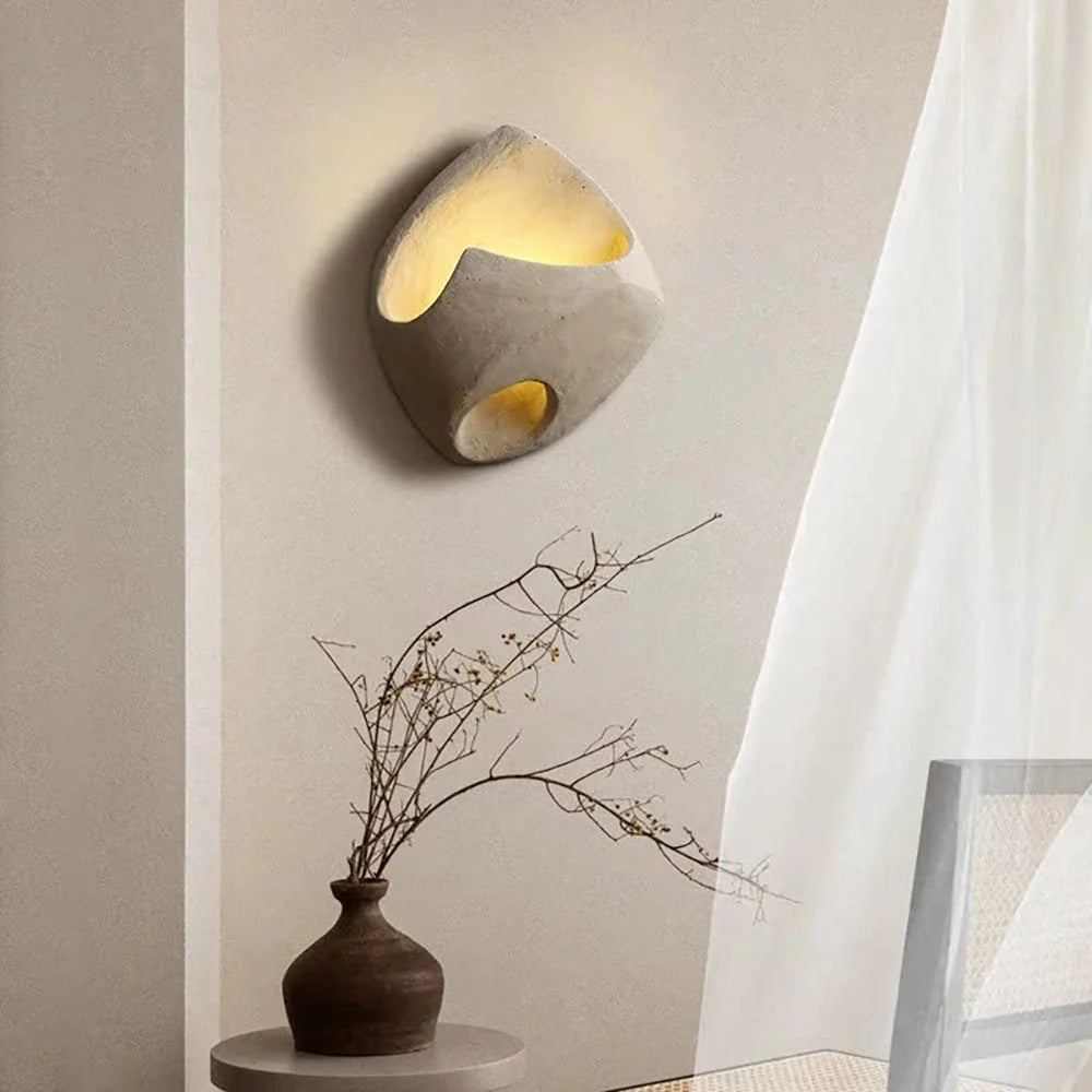 Wall Sconce | Cement Hollow Sculptural & E14 Socket | Multiple Sizes