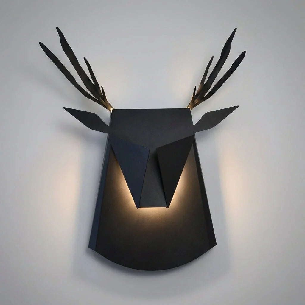 Wall Sconce | Deer Silhouette & Soft Ambient LED | 38 x 35 cm