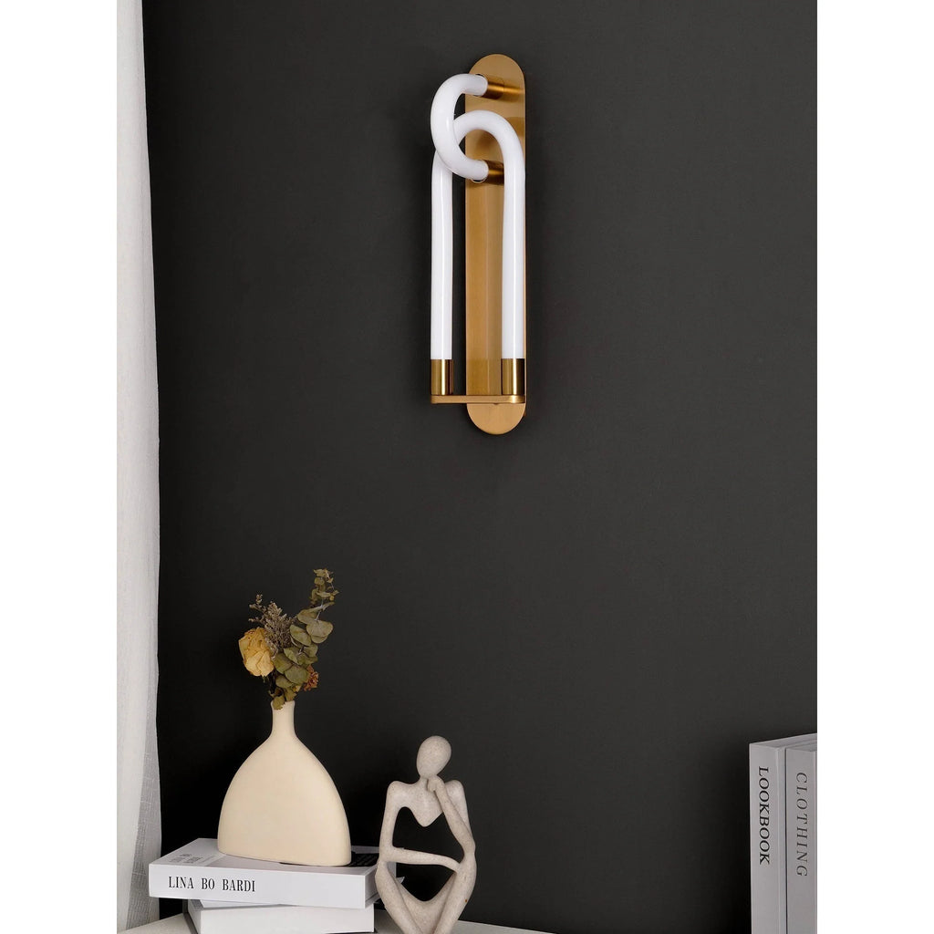 Wall Sconce | Interlocking Hands Design | Integrated LED Lighting