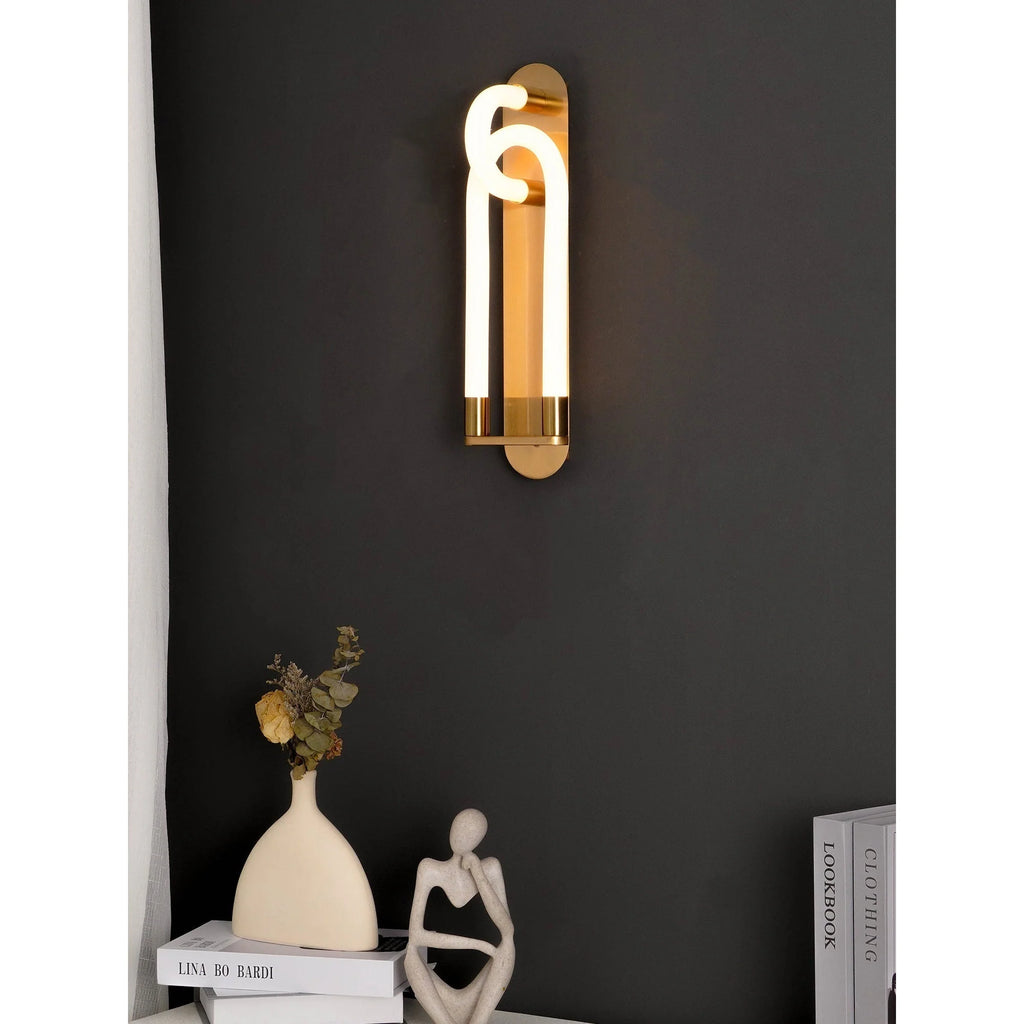 Wall Sconce | Interlocking Hands Design | Integrated LED Lighting