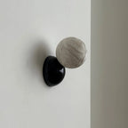 Wall Sconce | Metal Body & Decorative Stone Shade
