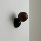 Wall Sconce | Metal Body & Decorative Stone Shade