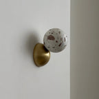 Wall Sconce | Metal Body & Decorative Stone Shade