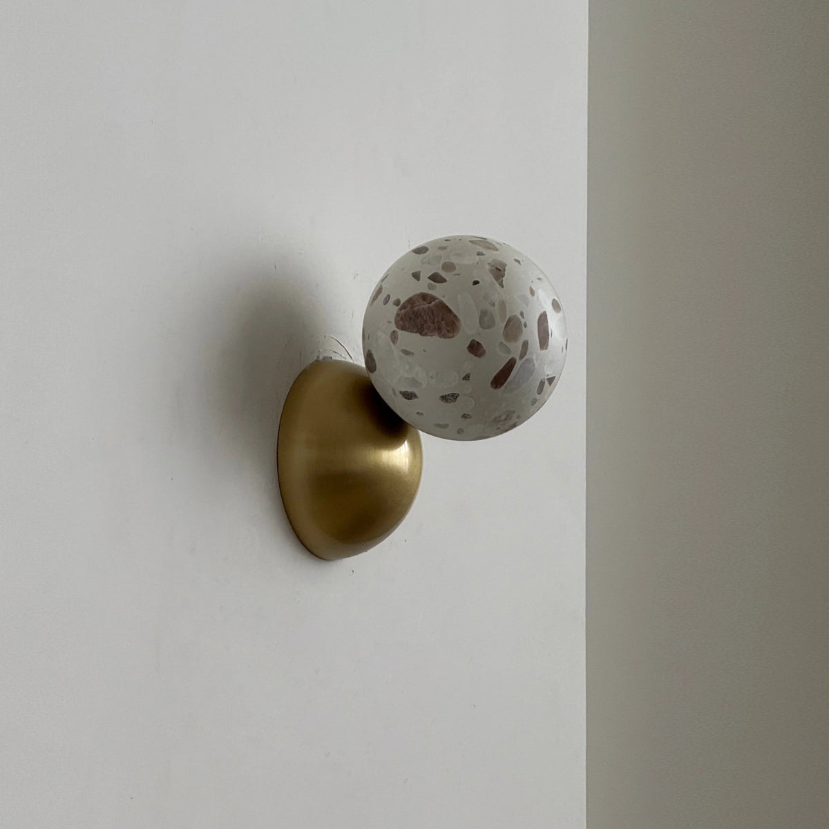 Wall Sconce | Metal Body & Decorative Stone Shade