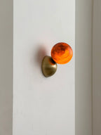 Wall Sconce | Metal Body & Decorative Stone Shade