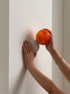 Wall Sconce | Metal Body & Decorative Stone Shade
