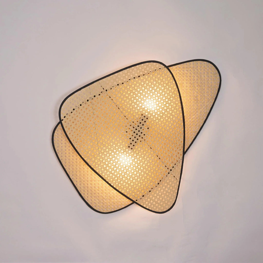 Wall Sconce | Natural Bamboo & Black Metal | Ø33 & Ø46 cm