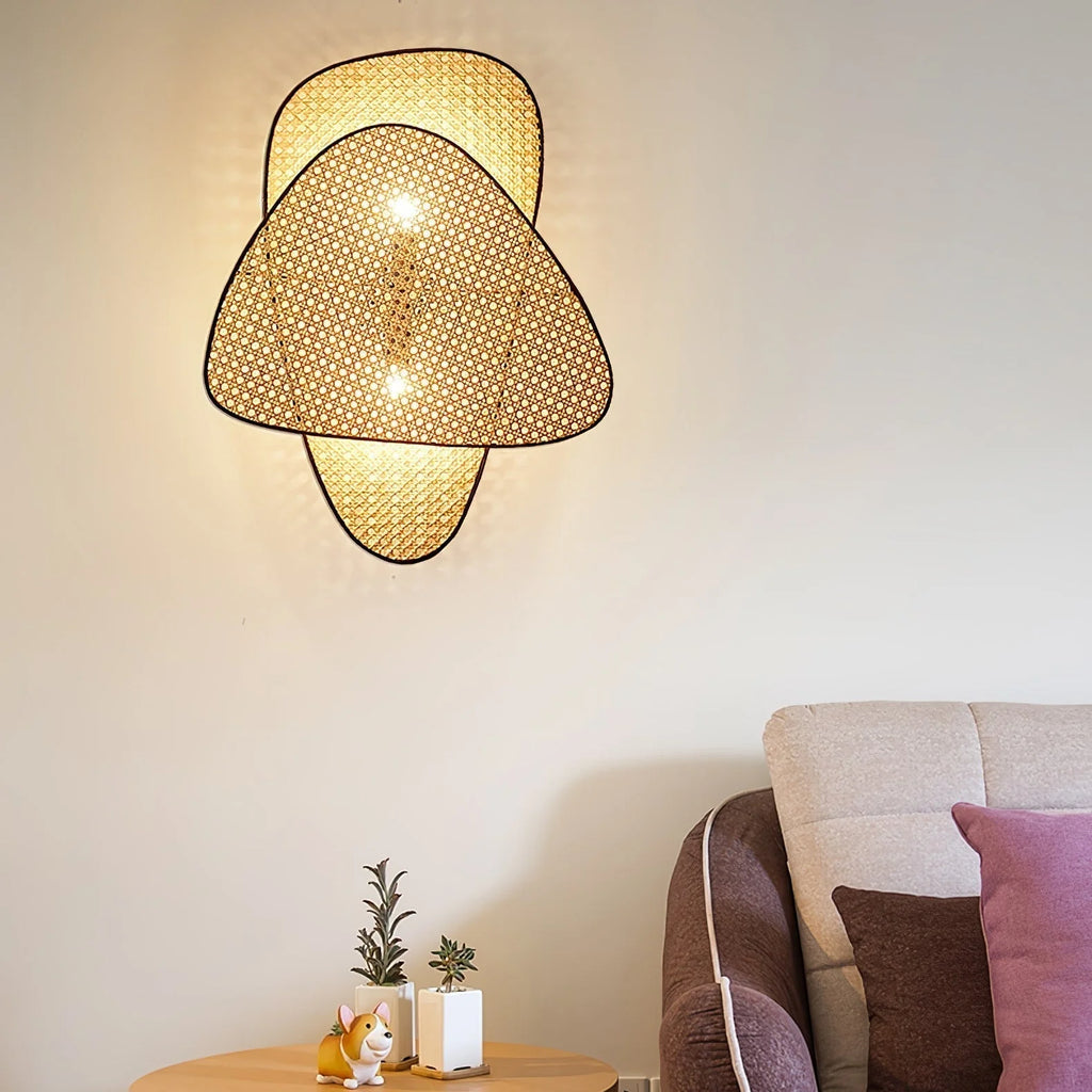 Wall Sconce | Natural Bamboo & Black Metal | Ø33 & Ø46 cm