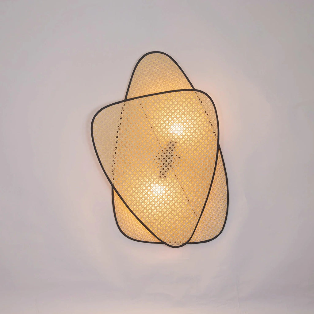 Wall Sconce | Natural Bamboo & Black Metal | Ø33 & Ø46 cm