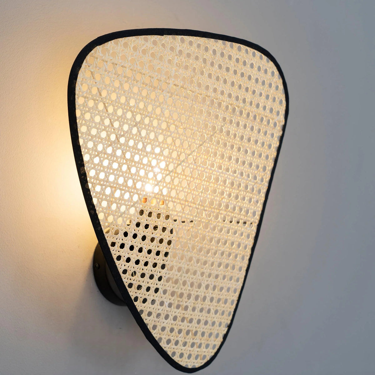 Wall Sconce | Natural Bamboo & Black Metal | Ø33 & Ø46 cm