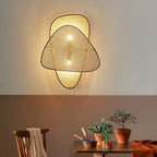Wall Sconce | Natural Bamboo & Black Metal | Ø33 & Ø46 cm
