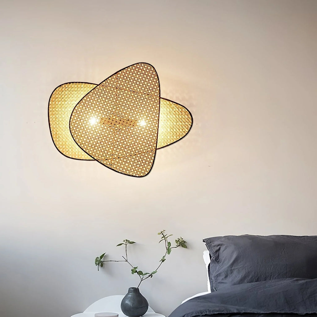 Wall Sconce | Natural Bamboo & Black Metal | Ø33 & Ø46 cm
