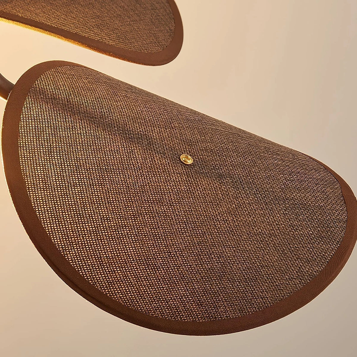 Wall Sconce | Petal Bloom Design | Linen Shade & Wood Accents