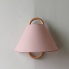 Wall Sconce | Pleated Fabric Shade & Solid Birch Base