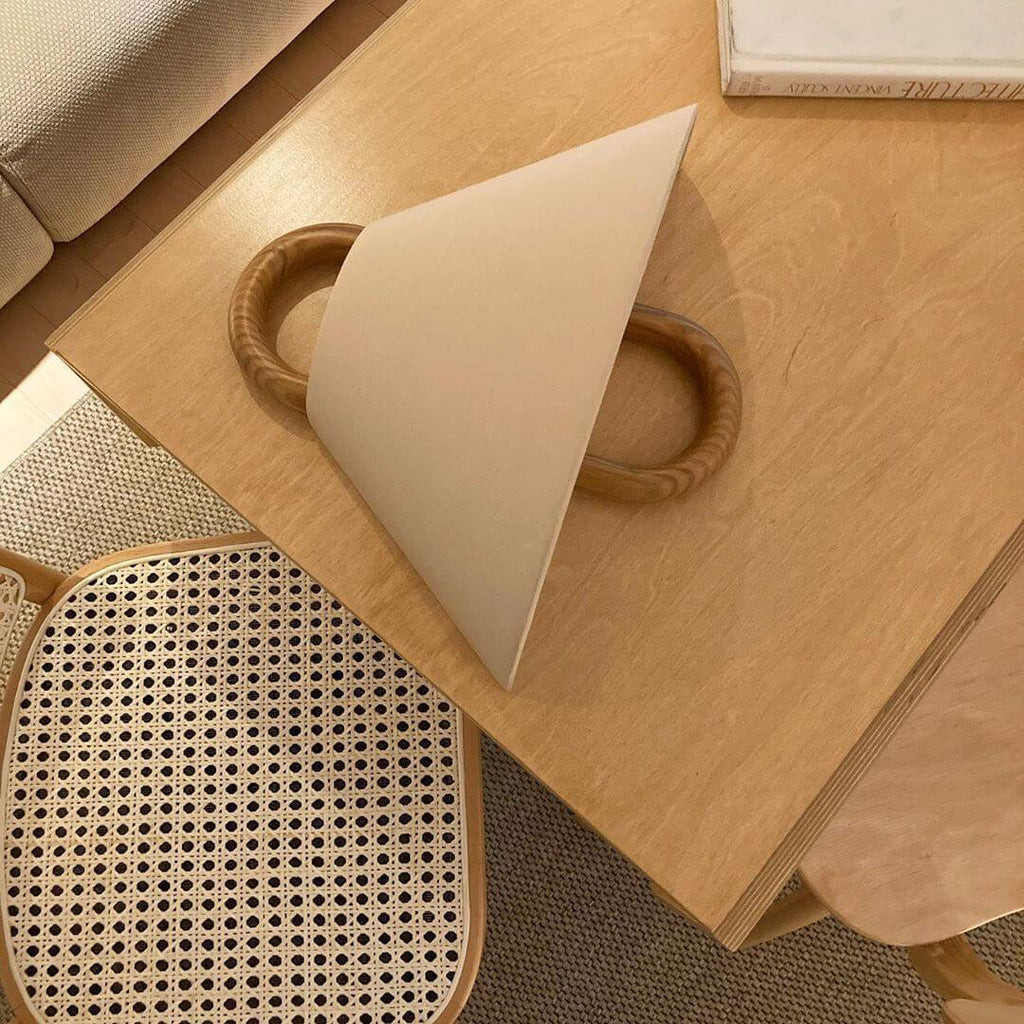 Wall Sconce | Pleated Fabric Shade & Solid Birch Base