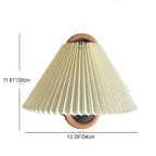 Wall Sconce | Pleated Fabric Shade & Solid Birch Base