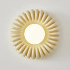 Wall Sconce | Resin Sunburst Design & Ambient Glow | 24 cm Diameter