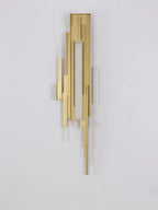Wall Sconce | Sculptural Iron Gold Finish | Integrated LED & Frosted Shade