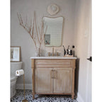 Wall Sconce | Stone Body & Glass Shade