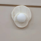 Wall Sconce | Stone Body & Glass Shade