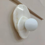 Wall Sconce | Stone Body & Glass Shade