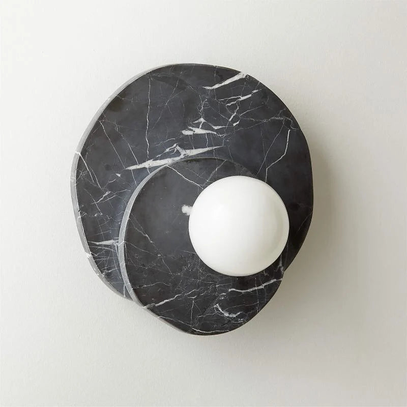 Wall Sconce | Stone Body & Glass Shade