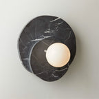 Wall Sconce | Stone Body & Glass Shade