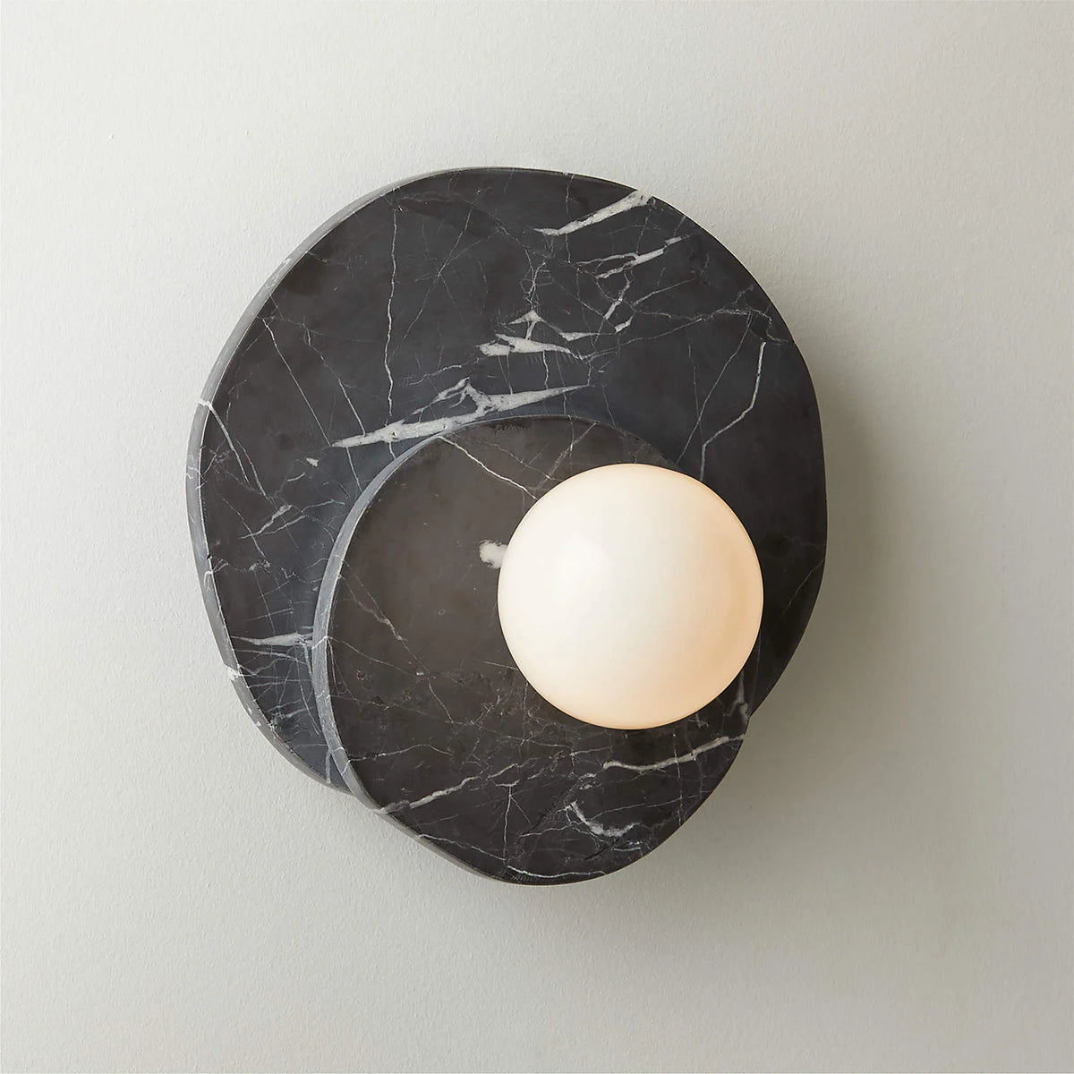 Wall Sconce | Stone Body & Glass Shade
