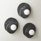 Wall Sconce | Stone Body & Glass Shade