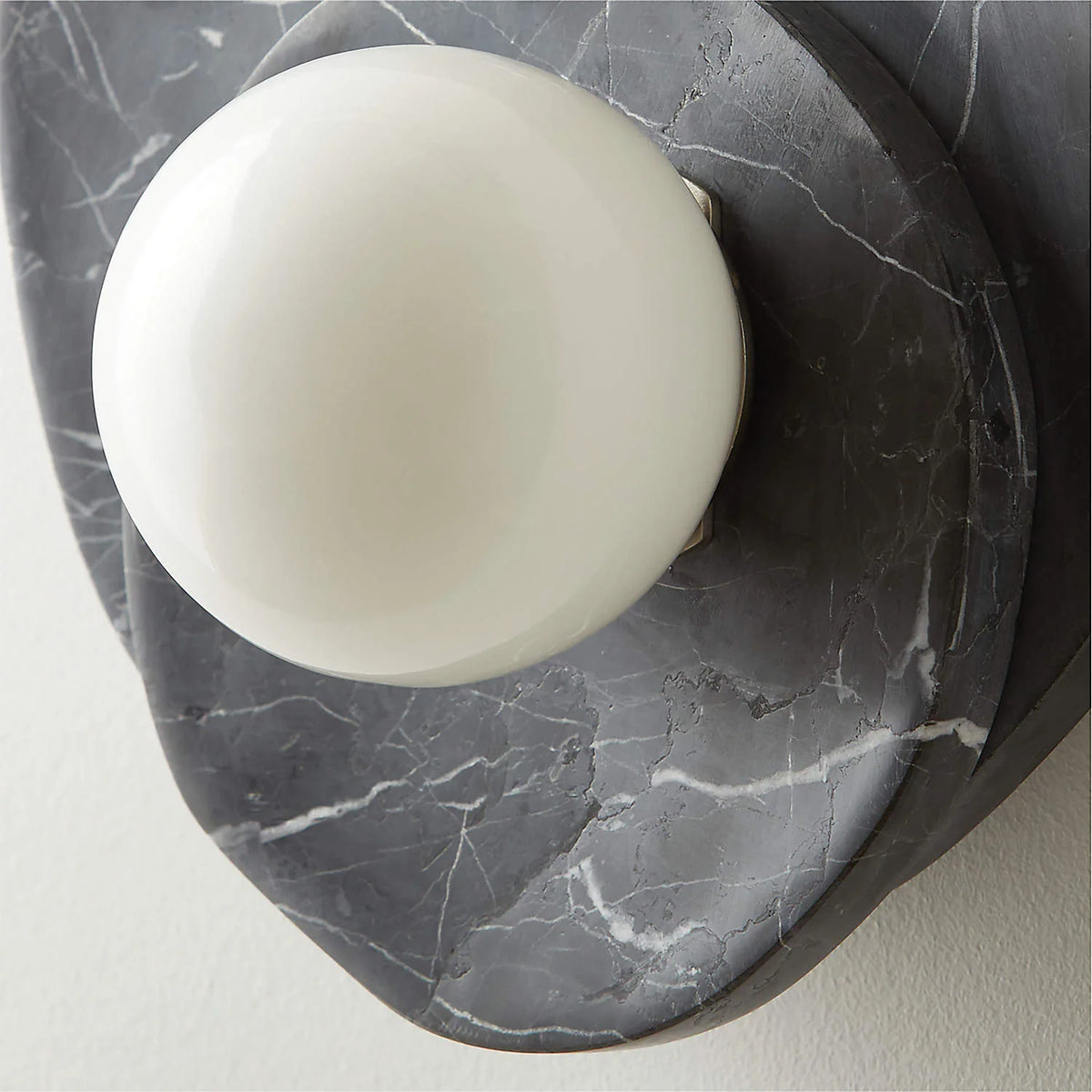 Wall Sconce | Stone Body & Glass Shade