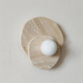 Wall Sconce | Stone Body & Glass Shade