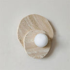 Wall Sconce | Stone Body & Glass Shade
