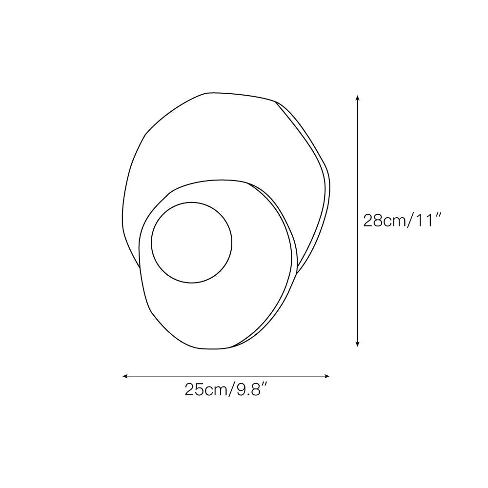 Wall Sconce | Stone Body & Glass Shade