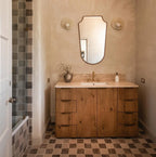 Wall Sconce | Stone Body & Glass Shade