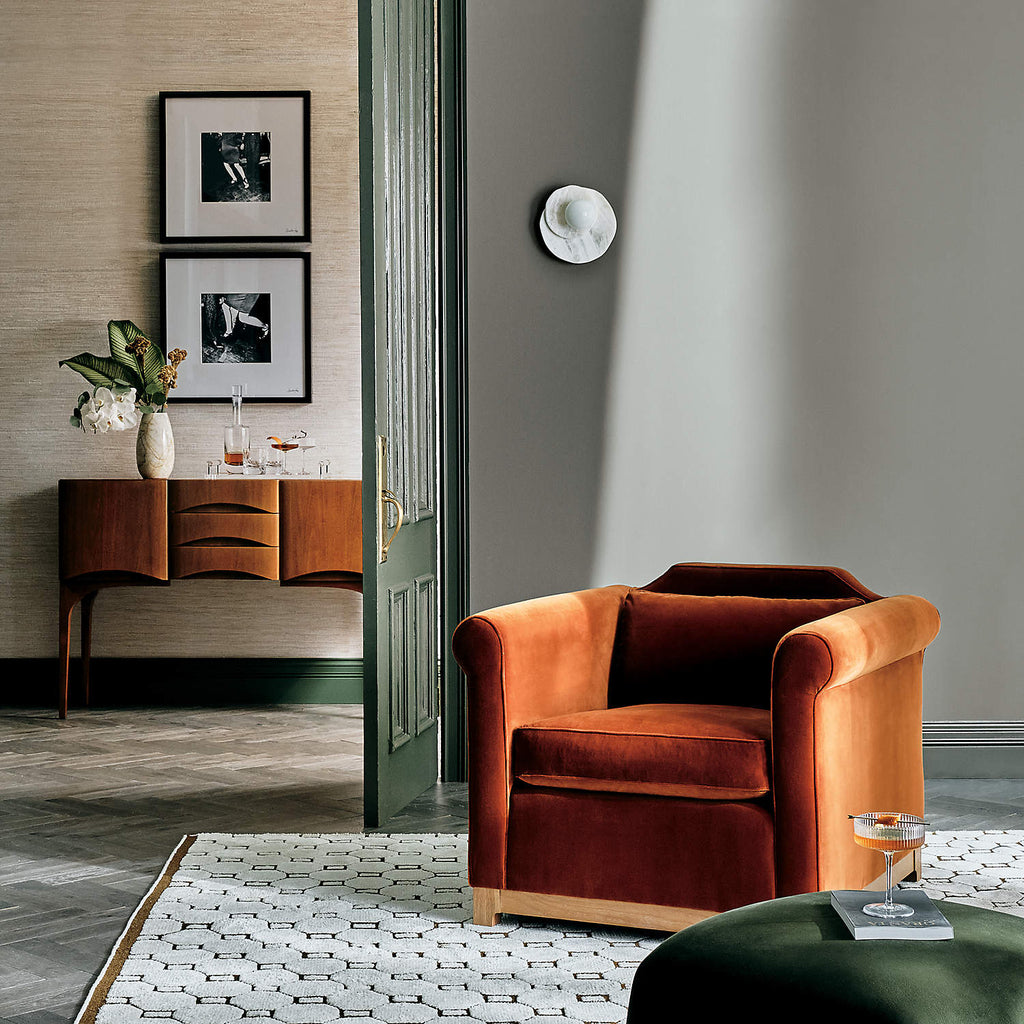 Wall Sconce | Stone Body & Glass Shade