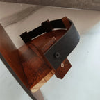 Wall Shelf | Barrel-Style Timber & Front Guard Rail | Mounting Hardware Included