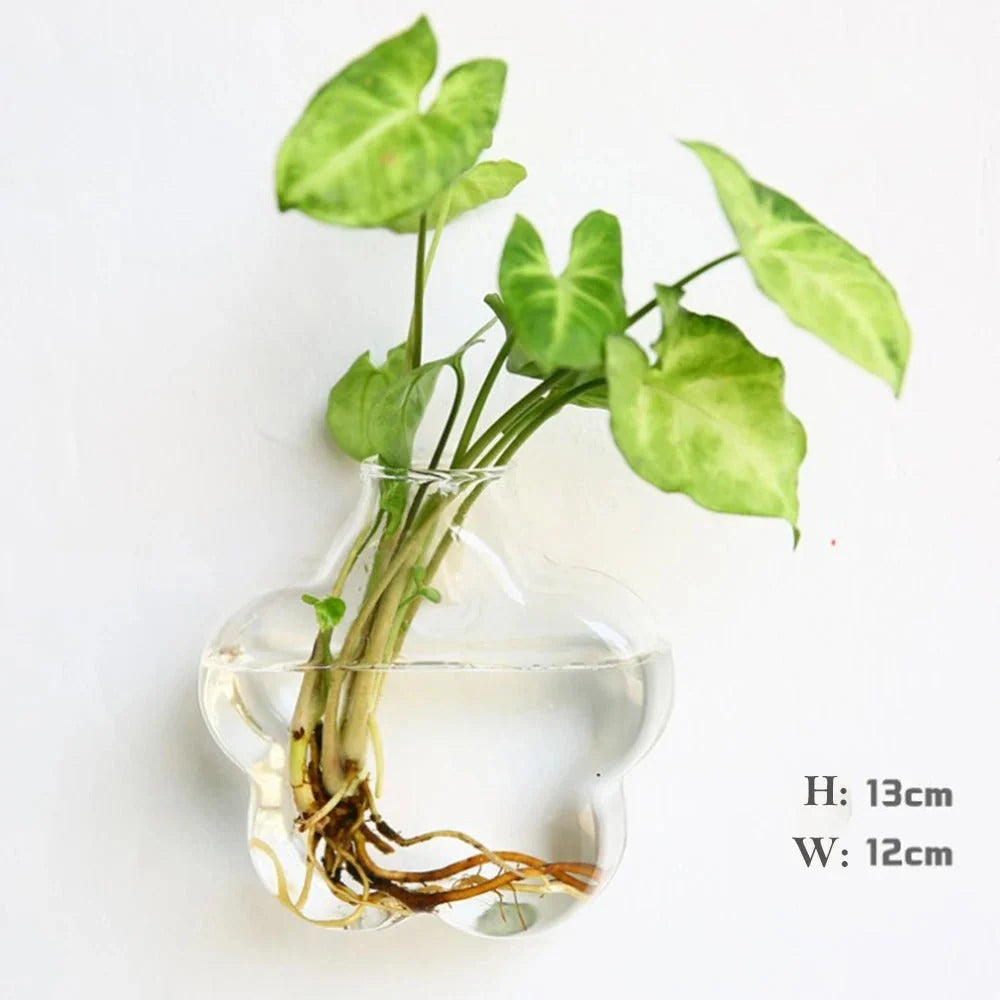 Wall Vase | Borosilicate Glass & Wall-Mounted