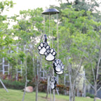 Wind Chime | Solar-Powered Color-Changing Paw Prints