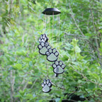 Wind Chime | Solar-Powered Color-Changing Paw Prints