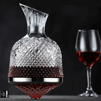 Wine Decanter | Lead-Free Crystal & Rotating Base | 1.5 L