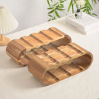 Wine Rack | Solid Wood Curved Design | 6 or 8 Bottle Capacity