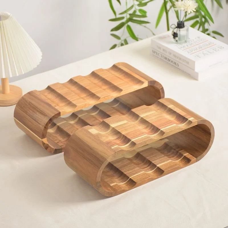 Wine Rack | Solid Wood Curved Design | 6 or 8 Bottle Capacity