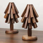 Wood Trivet | Foldable Star Design & Heat-Resistant Walnut